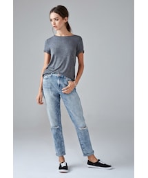 FOREVER 21 | FOREVER 21 Sanded Wash Girlfriend Jeans(デニムパンツ)