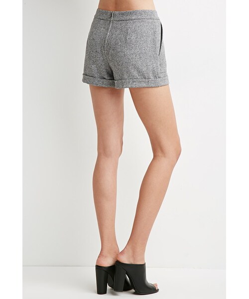 FOREVER 21（フォーエバー トゥエンティーワン）の「FOREVER 21 Marled Woven Topstitched Shorts（その他パンツ・レディース・Gray・X-Small/Small/Medium/Large）」の6枚目の写真