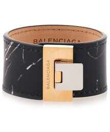 BALENCIAGA | Balenciaga  Le Dix marble-print leather cuff(ブレスレット)
