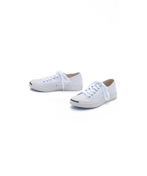 CONVERSE（コンバース）の「Converse Jack Purcell Canvas Sneakers（スニーカー・レディース・White・5/5.5/6/6.5/7/7.5/8/8.5/9/9.5/10）」の3枚目の写真