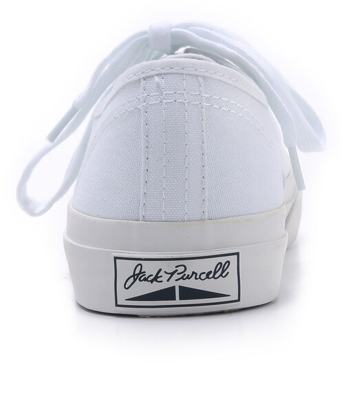 CONVERSE（コンバース）の「Converse Jack Purcell Canvas Sneakers（スニーカー・レディース・White・5/5.5/6/6.5/7/7.5/8/8.5/9/9.5/10）」の4枚目の写真