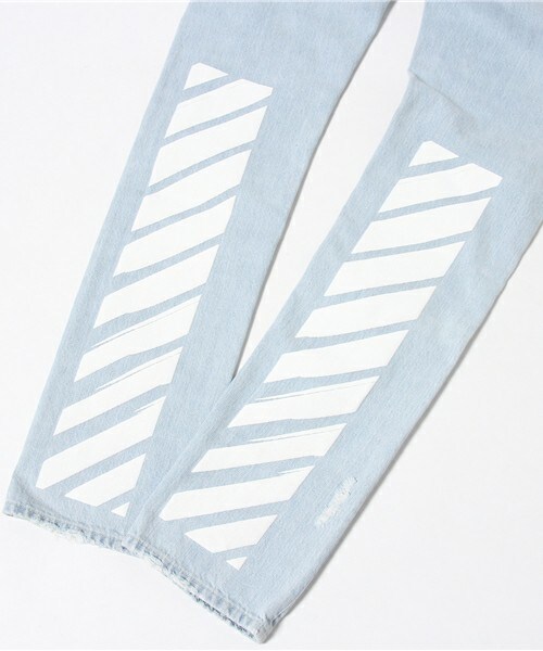 off white（オフホワイト）の「OFF WHITE 3Dホワイトブリーチクラッシュデニム（デニムパンツ・メンズ・ライトブルー・29/30/31）」の12枚目の写真