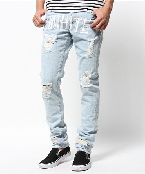 off white（オフホワイト）の「OFF WHITE 3Dホワイトブリーチクラッシュデニム（デニムパンツ・メンズ・ライトブルー・29/30/31）」の3枚目の写真