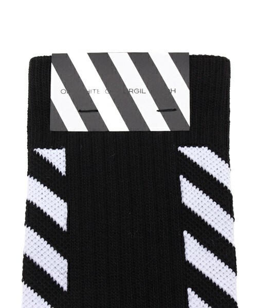 off white（オフホワイト）の「off white 『CARRY OVER』 ソックス（ソックス/靴下・メンズ・ホワイト/ブラック・FREE）」の3枚目の写真