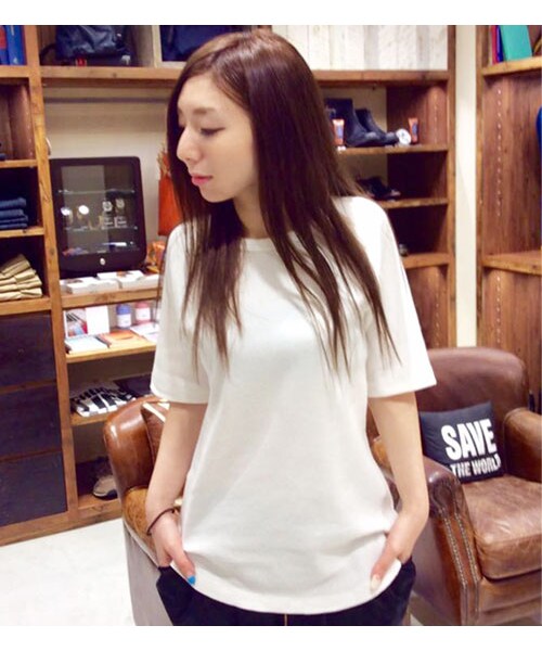 HAMNETT（ハムネット）の「【HAMNETT】ROUND WAFFLE T（トップス・メンズ・グレー/ホワイト・S/M/L）」の2枚目の写真