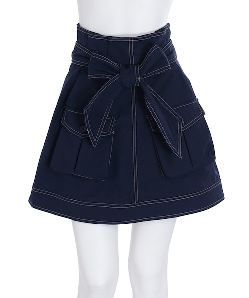 dazzlin（ダズリン）の「【dazzlin】ミリタリータックスカート（スカート・レディース・ネイビー/ベージュ/カーキ・S/M）」の3枚目の写真