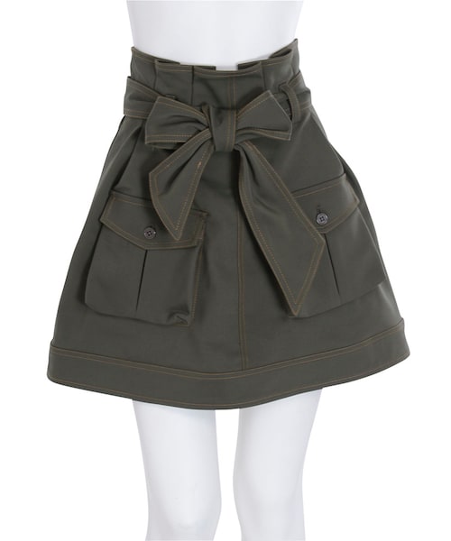 dazzlin（ダズリン）の「【dazzlin】ミリタリータックスカート（スカート・レディース・ネイビー/ベージュ/カーキ・S/M）」の2枚目の写真