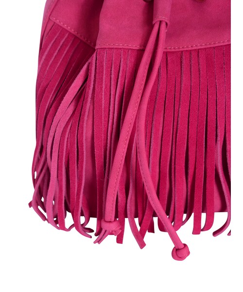 dazzlin（ダズリン）の「【goods】フリンジ巾着BAG（バッグ・レディース・ピンク/ネイビー/キャメル・F）」の7枚目の写真