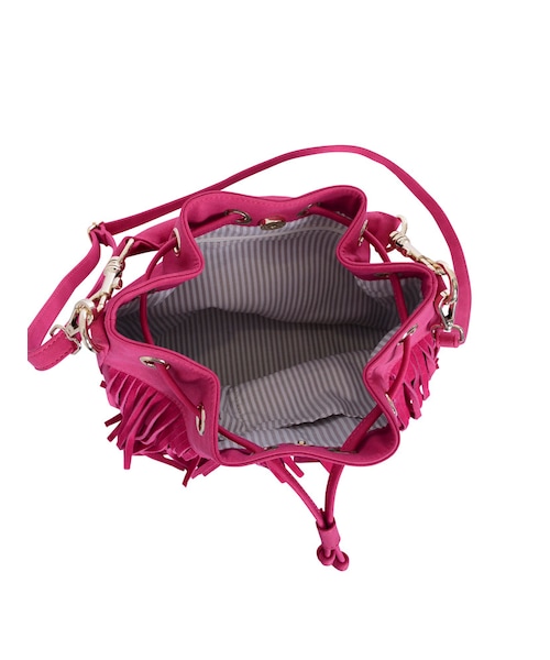 dazzlin（ダズリン）の「【goods】フリンジ巾着BAG（バッグ・レディース・ピンク/ネイビー/キャメル・F）」の10枚目の写真