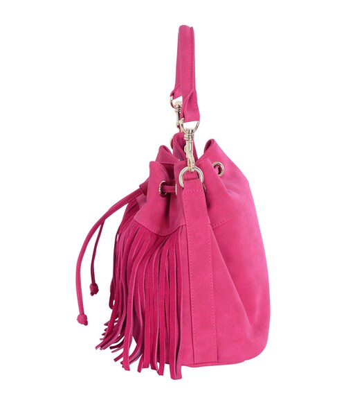 dazzlin（ダズリン）の「【goods】フリンジ巾着BAG（バッグ・レディース・ピンク/ネイビー/キャメル・F）」の5枚目の写真