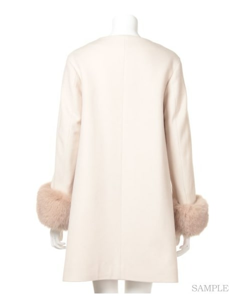 FRAY I.D（フレイアイディー）の「カラーレスファーコート（ウール  