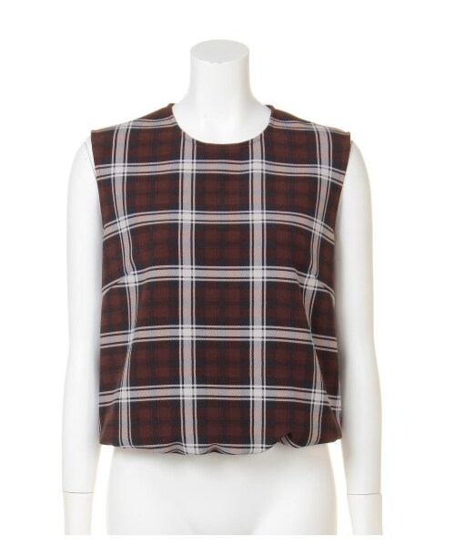 FRAY I.D（フレイアイディー）の「セットアップギャザートップス（ブラウス・レディース・RED/BRW/BLK・0/1）」の2枚目の写真