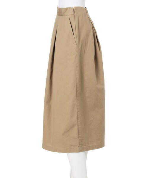 Ungrid（アングリッド）の「チノミドルタックスカート（スカート・レディース・ベージュ/カーキ・F）」の4枚目の写真
