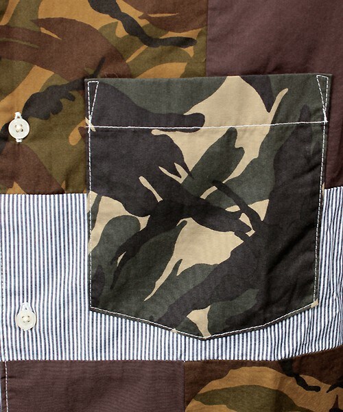 UNION STATION（ユニオンステーション）の「パッチワーク風　クレイジーパターンシャツ（シャツ/ブラウス・メンズ・その他/ストライプ/チェック・MEDIUM/LARGE）」の7枚目の写真