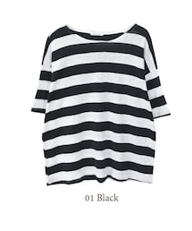 NETSTAR | ボーダー柄ワイドニットソー(Tシャツ/カットソー)