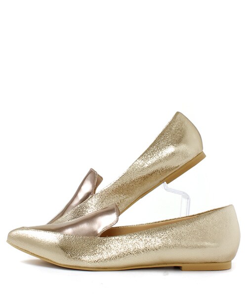 RANDA（ランダ）の「ポインテッドトゥオペラフラットシューズ（シューズ・レディース・ゴールド/シルバー/スネーク・22.5/23.0/23.5/24.0/24.5/25.0）」の8枚目の写真