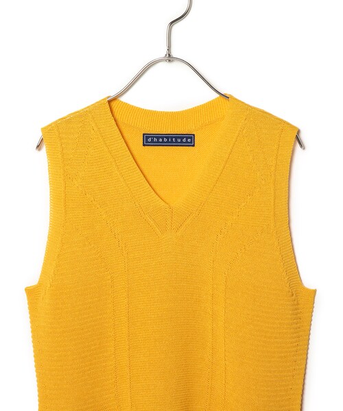 Usagi pour toi(ウサギプゥトワ)の「D'habitude ホールガーメントワンピース(トップス・yellow/grey/black・Free)」の3枚目の写真