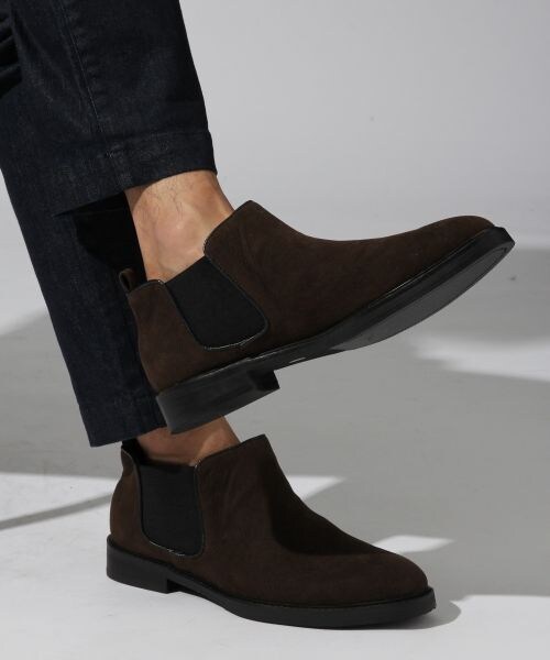 BLISS POINT（ブリスポイント）の「フェイクスウェードサイドゴア（シューズ・メンズ・ブラック/キャメル/ブラウン・42(26~26.5cm)/43(27~27.5cm)）」の3枚目の写真