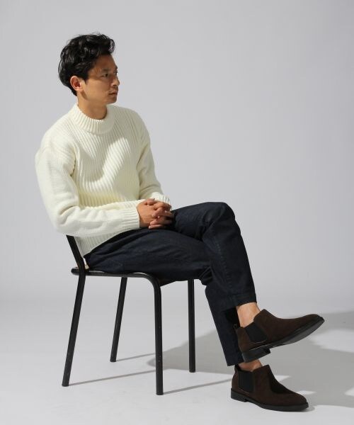 BLISS POINT（ブリスポイント）の「フェイクスウェードサイドゴア（シューズ・メンズ・ブラック/キャメル/ブラウン・42(26~26.5cm)/43(27~27.5cm)）」の4枚目の写真