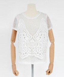 DHOLIC | レースビスチェ&シースルーＴシャツセット(Tシャツ/カットソー)