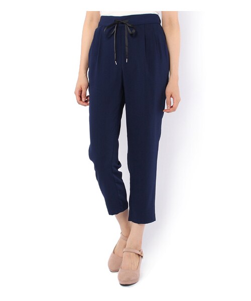 PAGEBOY（ページボーイ）の「ドロストテーパードパンツ（パンツ・レディース・ブラック/キャメル/ネイビー/ネイビー系）」の4枚目の写真