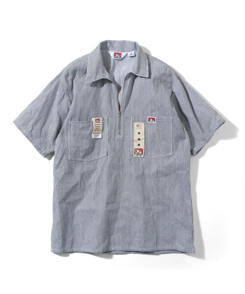 BEN DAVIS ORIGINALS（ベンデイビスオリジナルス）の「BEN DAVIS HICKORY HALF ZIP S/S（）」 WEAR