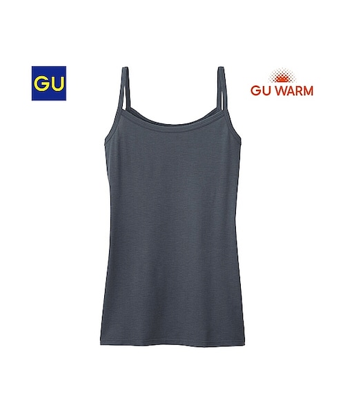 GU(ジーユー)の「(GU)ウォームキャミソール(WOMEN ⁄ インナーキャミソール・タンクトップ・Tシャツ・レディース・OFF WHITE/BEIGE/BLACK/PINK/DARK GRAY・L/M/S/XL)」の3枚目の写真