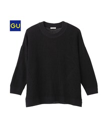 GU | （GU）ボクシーセーター（７分袖）(トップス)