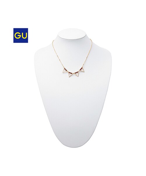 GU（ジーユー）の「（GU）４トライアングルネックレス（WOMEN ⁄ アクセサリー・レディース・OFF WHITE/BLUE/80/RED・-）」の3枚目の写真