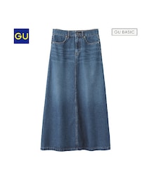 GU | （GU）デニムマキシスカート(スカート)