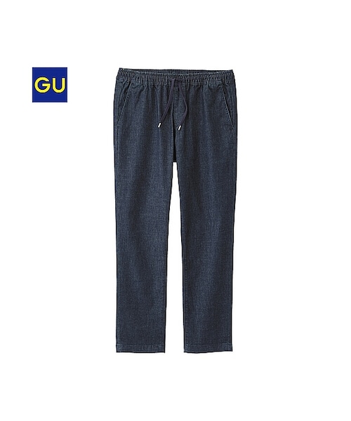 GU(ジーユー)の「(GU)ストレッチデニムイージーテーパードパンツ(9分丈)(MEN ⁄ ジーンズ・メンズ・NAVY/BLUE・S/L/XL/M)」の1枚目の写真