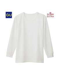 GU | （GU）ウォームコットンブレンドクルーネックＴ（エクストラ）(アンダーウェア)