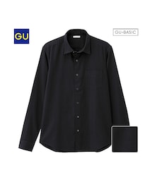 GU | （GU）ピンオックスフォードシャツ（長袖）(トップス)