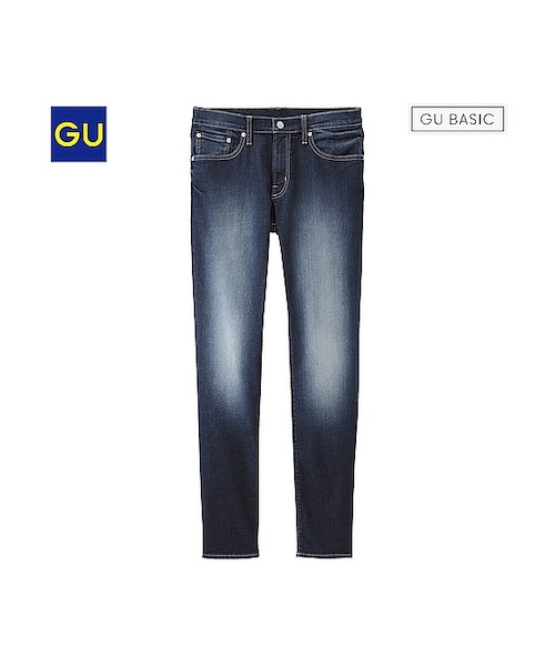 GU（ジーユー）の「（GU）スリムフィットストレートジーンズＢ（MEN ⁄ ジーンズ・メンズ・DARK GRAY/BLUE・34/29/32/36/33/31/28/30）」の3枚目の写真