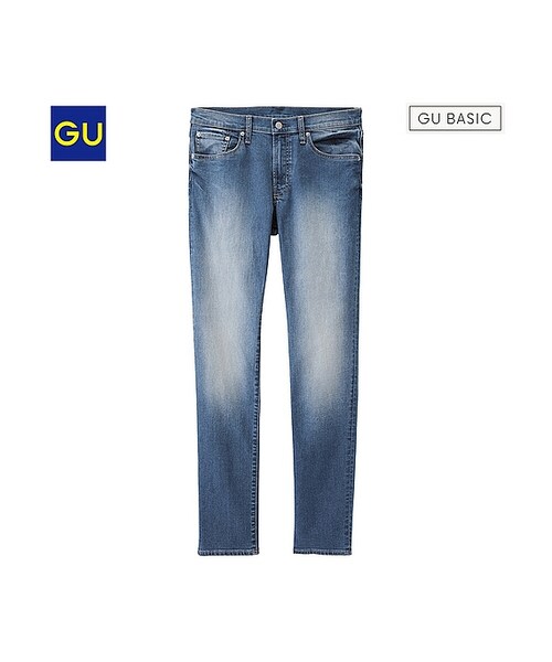GU（ジーユー）の「（GU）スリムフィットストレートジーンズＢ（MEN ⁄ ジーンズ・メンズ・DARK GRAY/BLUE・34/29/32/36/33/31/28/30）」の2枚目の写真