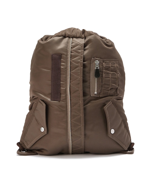 G.V.G.V.（ジーヴィージーヴィー）の「MA-1 DRAWSTRING BACKPACK（バッグ・KHAKI/BLACK/BROWN・o/s）」の3枚目の写真