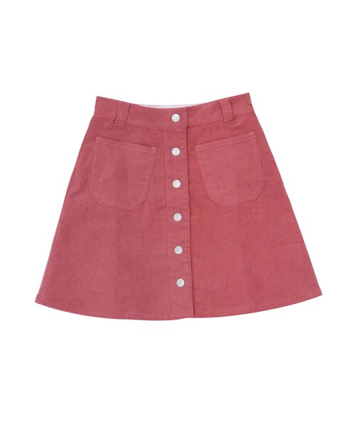 jouetie（ジュエティ）の「コーデュロイ台形スカート（スカート・レディース・ブラック/ベビーピンク/ブルー/キャメル）」の4枚目の写真