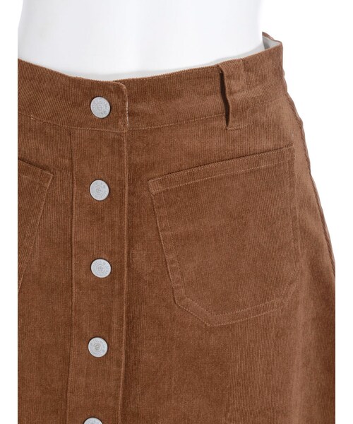 jouetie（ジュエティ）の「コーデュロイ台形スカート（スカート・レディース・ブラック/ベビーピンク/ブルー/キャメル）」の10枚目の写真