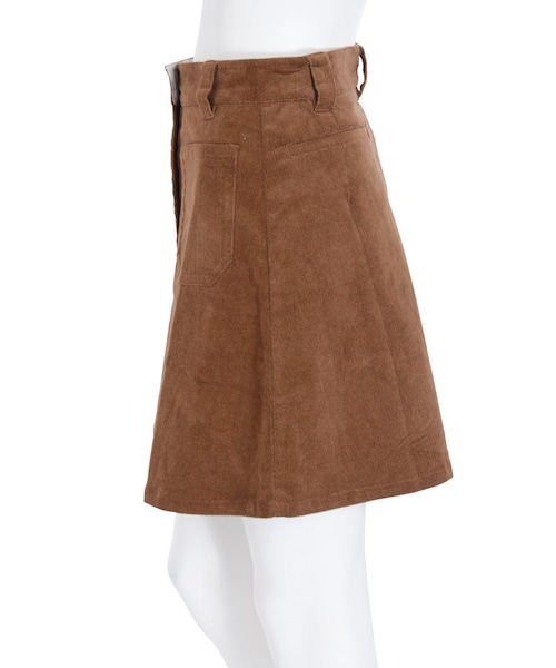 jouetie（ジュエティ）の「コーデュロイ台形スカート（スカート・レディース・ブラック/ベビーピンク/ブルー/キャメル）」の7枚目の写真