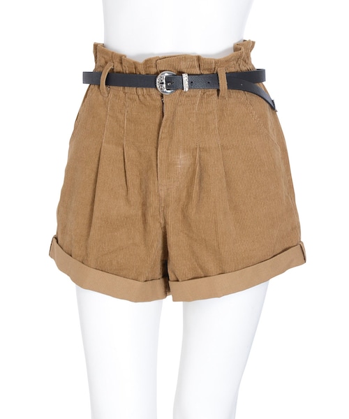 jouetie（ジュエティ）の「ベルト付ショートパンツ２（パンツ・レディース・ボルドー/インディゴ/キャメル）」の5枚目の写真