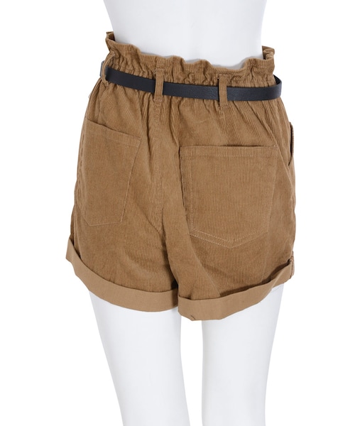 jouetie（ジュエティ）の「ベルト付ショートパンツ２（パンツ・レディース・ボルドー/インディゴ/キャメル）」の7枚目の写真