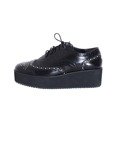 jouetie（ジュエティ）の「厚底スタッズウイングチップシューズ（シューズ・レディース・ブラック/ブラウン）」の5枚目の写真