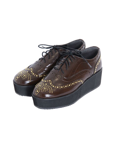 jouetie（ジュエティ）の「厚底スタッズウイングチップシューズ（シューズ・レディース・ブラック/ブラウン）」の10枚目の写真