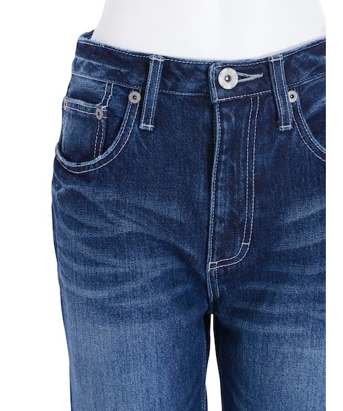 MURUA（ムルーア）の「【CASUAL】ヘムクラッシュスリムデニムパンツ（パンツ・レディース・ブルー/アイスブルー・0/1/2）」の9枚目の写真