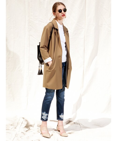 MURUA（ムルーア）の「【CASUAL】ヘムクラッシュスリムデニムパンツ（パンツ・レディース・ブルー/アイスブルー・0/1/2）」の3枚目の写真