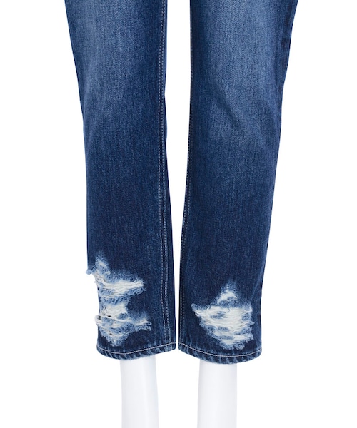 MURUA（ムルーア）の「【CASUAL】ヘムクラッシュスリムデニムパンツ（パンツ・レディース・ブルー/アイスブルー・0/1/2）」の8枚目の写真