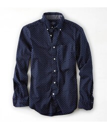 American Eagle | AEOスリムフィットプリントポプリンシャツ(シャツ/ブラウス)