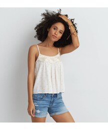 American Eagle | AEOエンブロイダリースイングキャミ(シャツ/ブラウス)