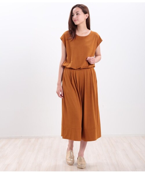 VIS（ビス）の「ガウチョコンビネゾン（ワンピース/ドレス・レディース・ブラック/キャメル/カーキ・M）」の3枚目の写真