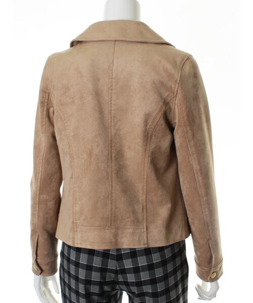 31 Sons de mode（トランテアン　ソン　ドゥ　モード）の「≪秋物ポイント2倍≫スエードライダースジャケット（ジャケット/アウター・レディース・ブラック/ベージュ/キャメル・36/38）」の8枚目の写真